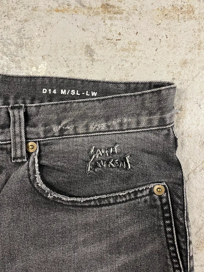 SS2020 Yves Saint Laurent Dark Grey Denim Slim Jeans (S) VlaXdLA 8