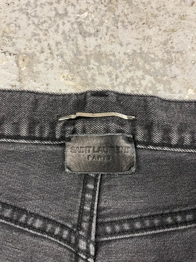 SS2020 Yves Saint Laurent Dark Grey Denim Slim Jeans (S) VlaXdLA 9