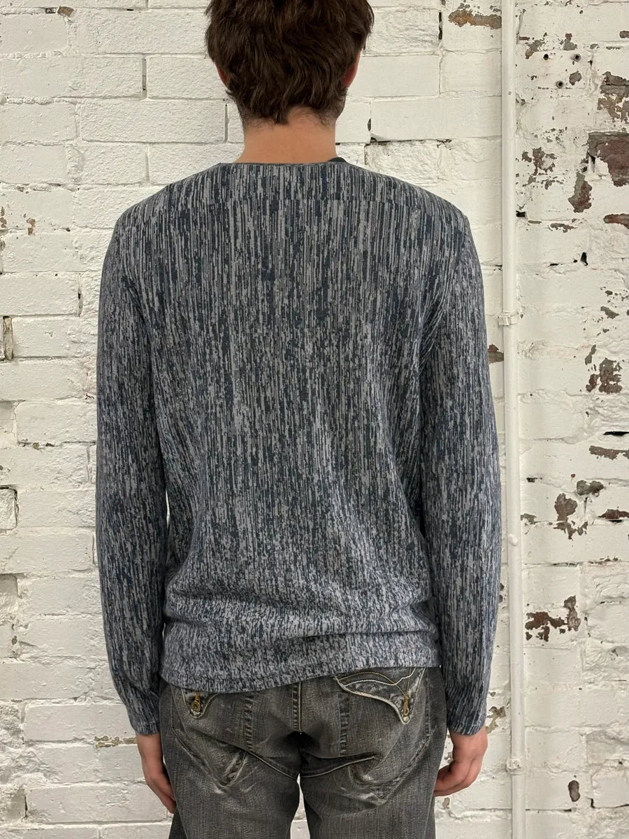 SS2021 Emporio Armani Black & White Contemporary Wool Sweater pOvJUrS 2