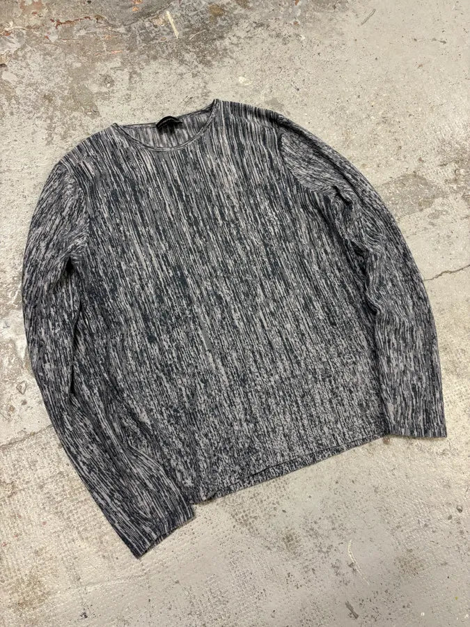 SS2021 Emporio Armani Black & White Contemporary Wool Sweater pOvJUrS 5