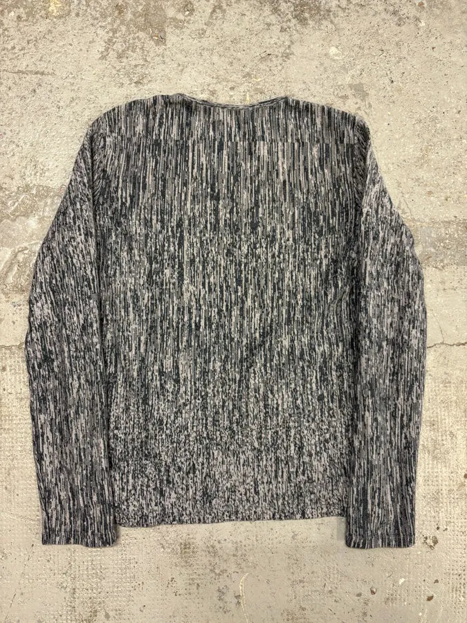 SS2021 Emporio Armani Black & White Contemporary Wool Sweater pOvJUrS 4