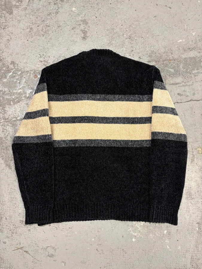 SS2021 Emporio Armani White Lines Navy Sweater yETMnbu 5