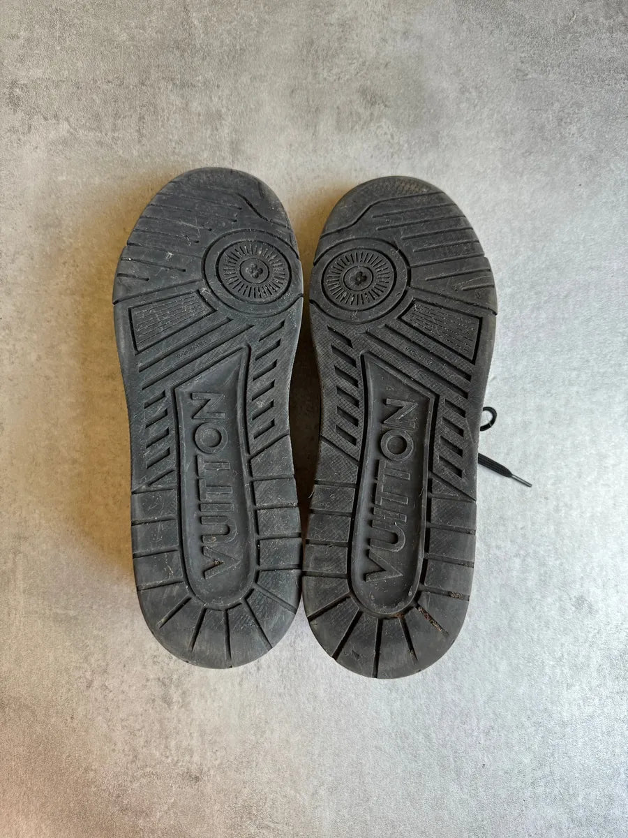 SS2021 Louis Vuitton Trainer Black Iridescent Leather Shoes ZmhrZJm 4