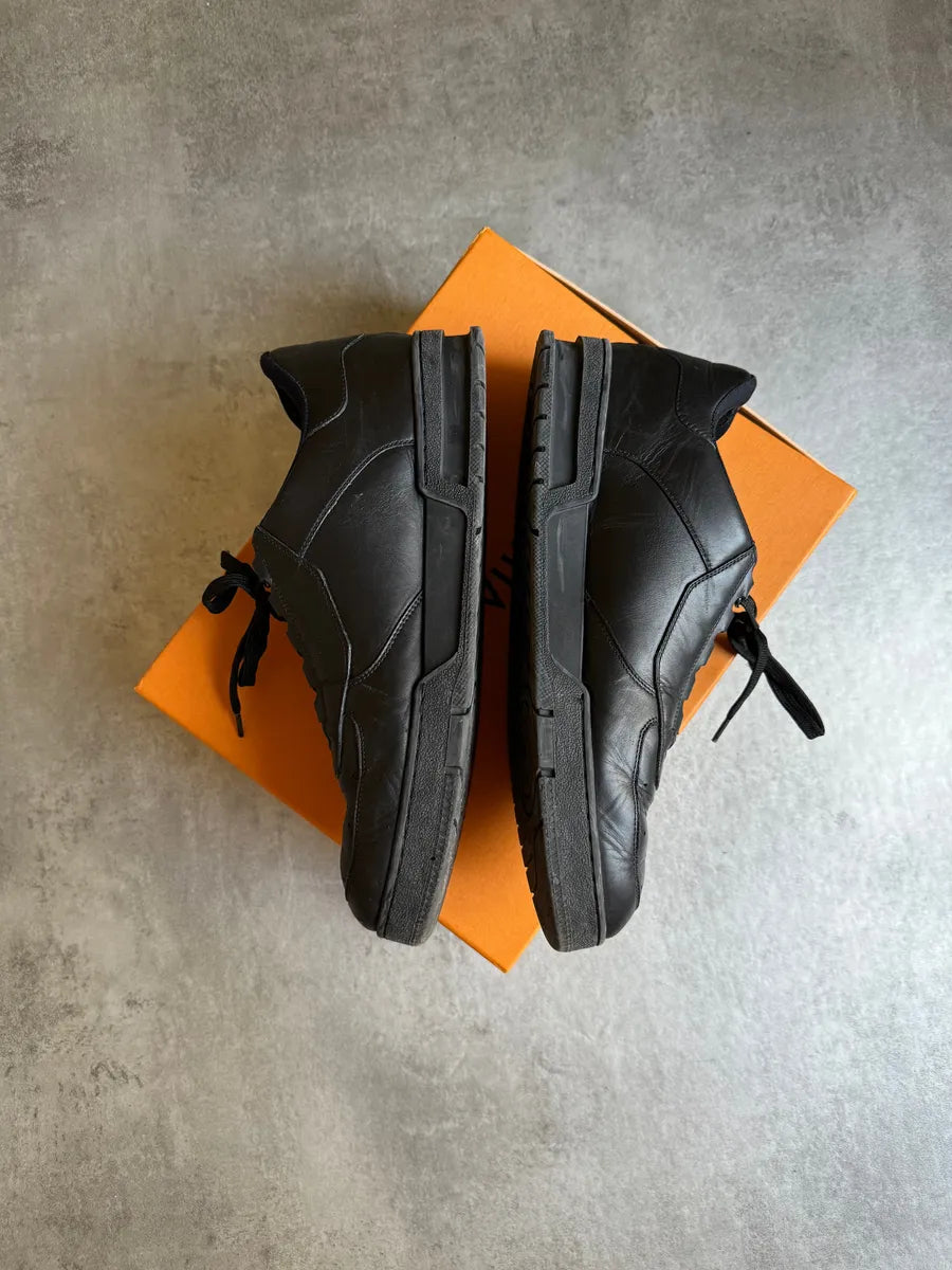 SS2021 Louis Vuitton Trainer Black Iridescent Leather Shoes ZmhrZJm 6