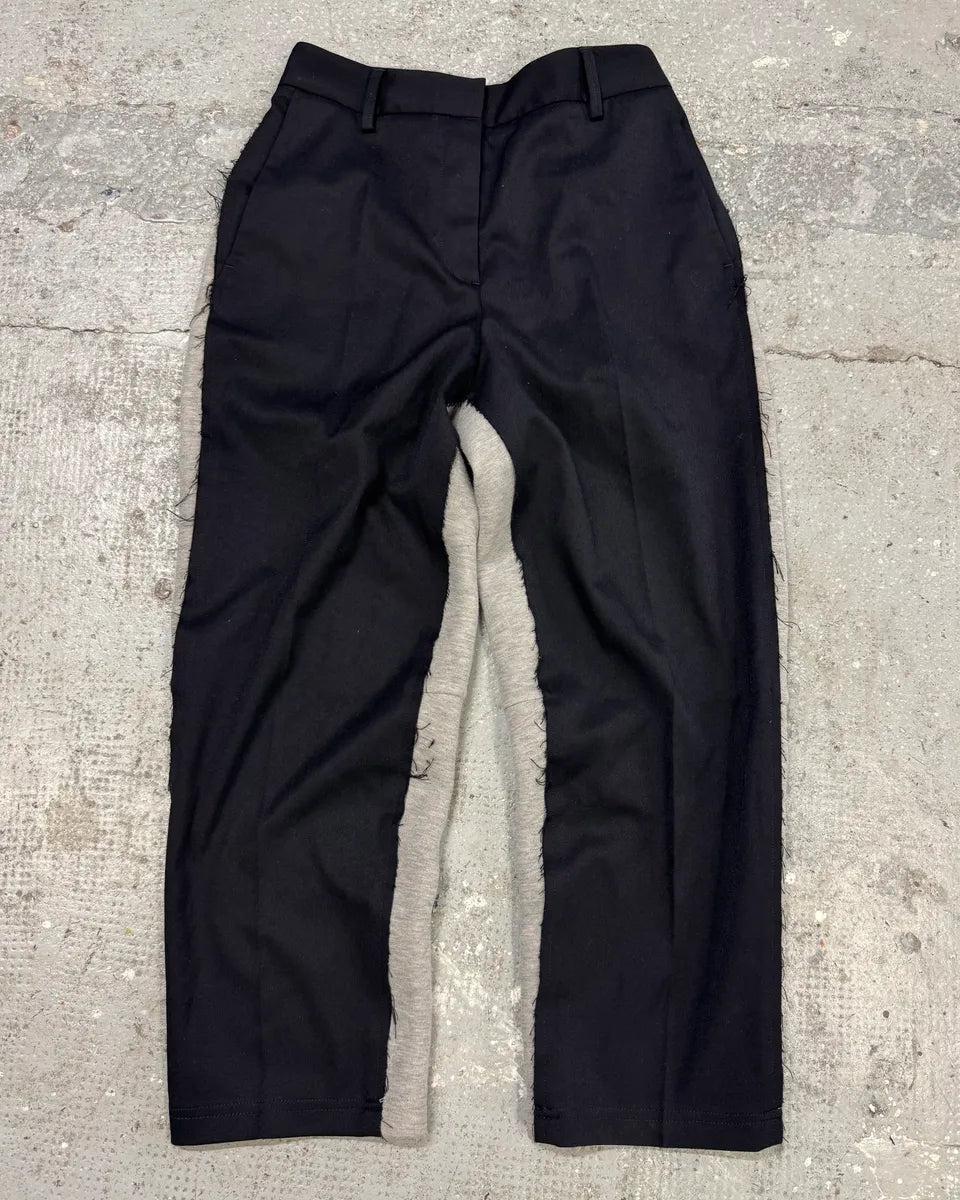 SS2021 Maison Margiela Black & Grey Hybrid Tailored Joggers Suitpants (M) TwJIfXl 0