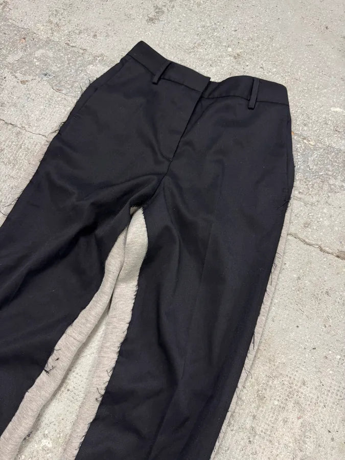 SS2021 Maison Margiela Black & Grey Hybrid Tailored Joggers Suitpants (M) TwJIfXl 2