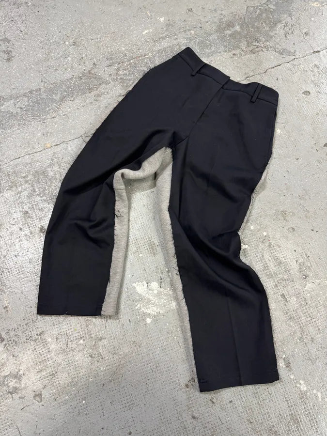 SS2021 Maison Margiela Black & Grey Hybrid Tailored Joggers Suitpants (M) TwJIfXl 6