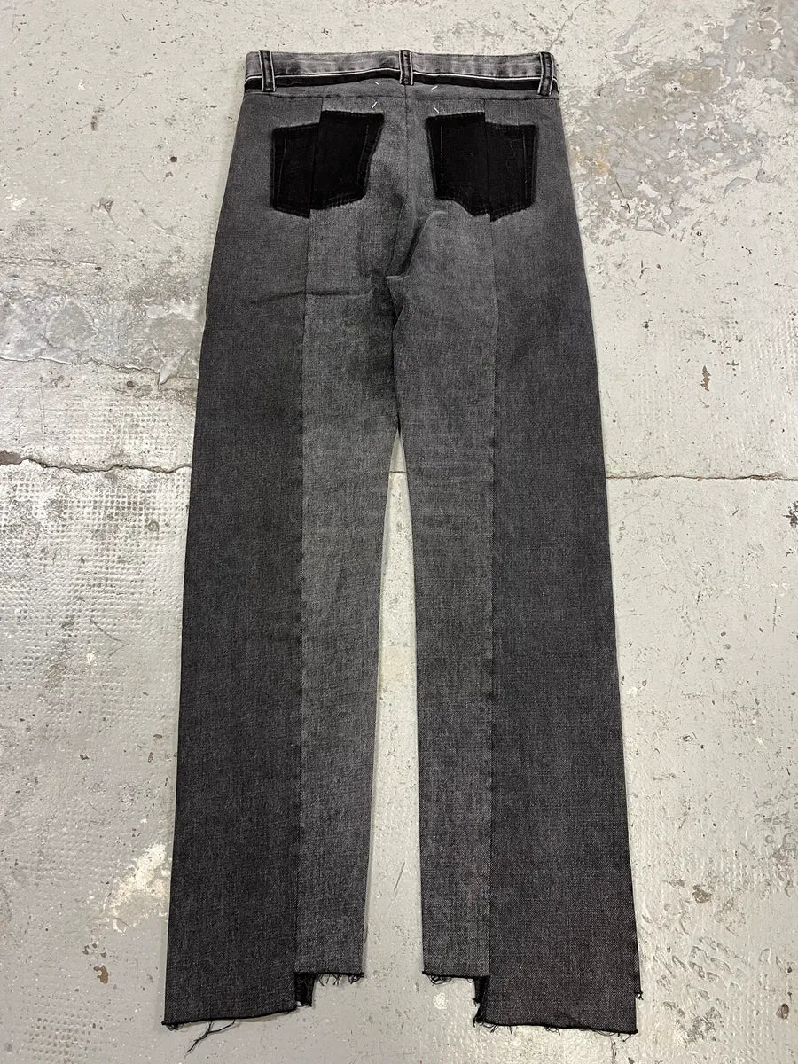 SS2021 Maison Margiela Darg Grey Destructured Denim Jeans PsggVaY 0