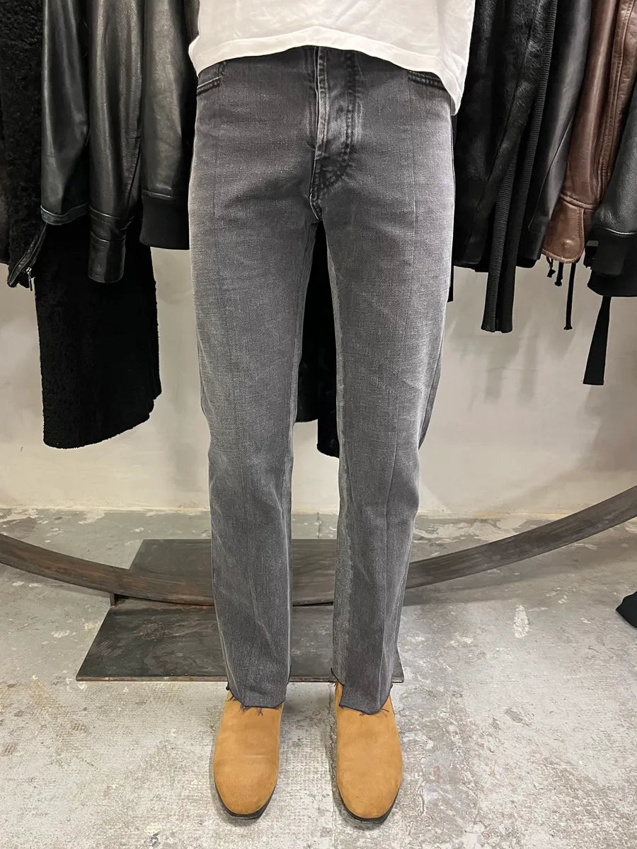 SS2021 Maison Margiela Darg Grey Destructured Denim Jeans PsggVaY 1