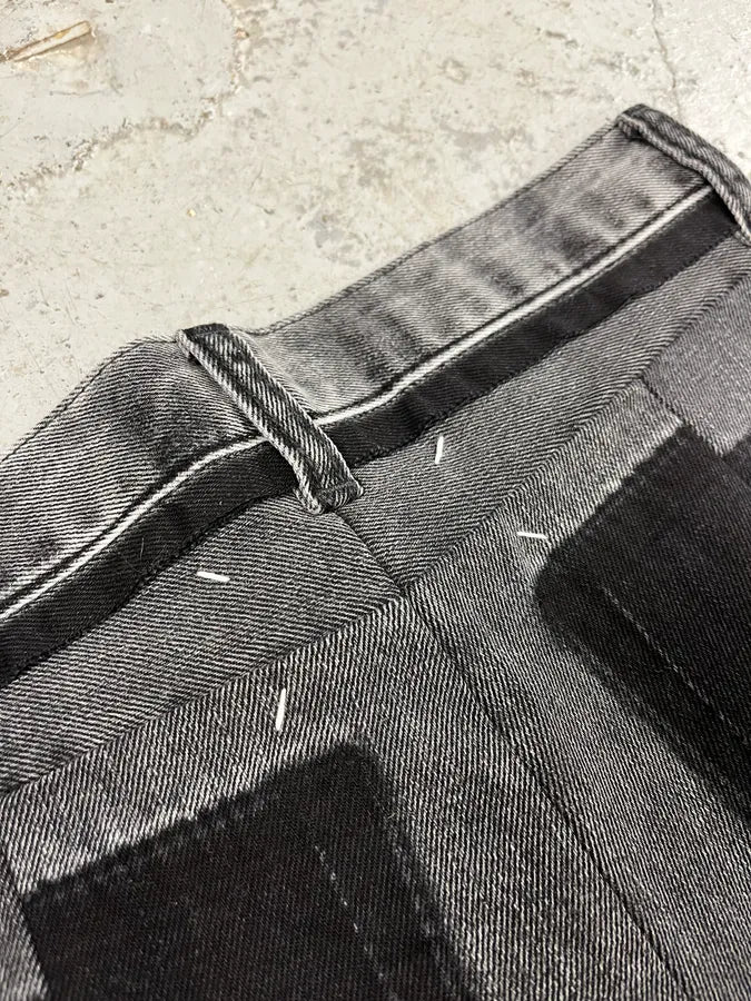 SS2021 Maison Margiela Darg Grey Destructured Denim Jeans PsggVaY 10