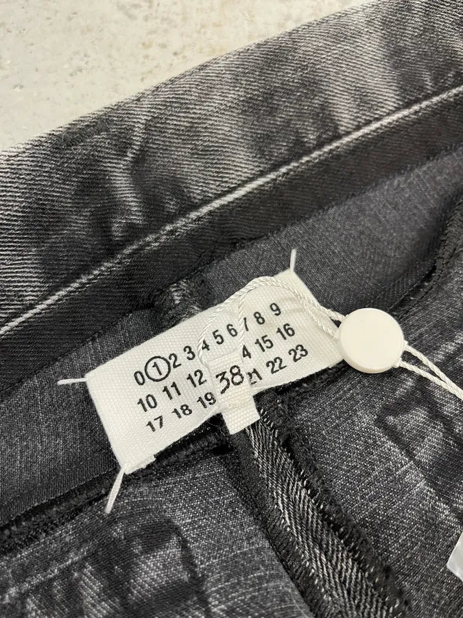 SS2021 Maison Margiela Darg Grey Destructured Denim Jeans PsggVaY 12