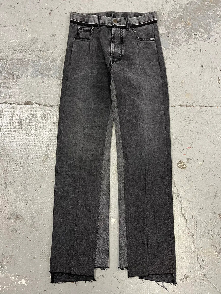 SS2021 Maison Margiela Darg Grey Destructured Denim Jeans PsggVaY 2