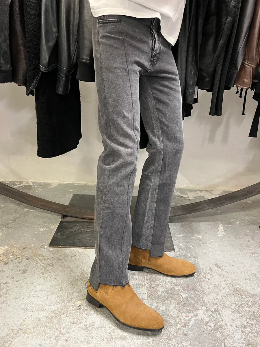 SS2021 Maison Margiela Darg Grey Destructured Denim Jeans PsggVaY 4