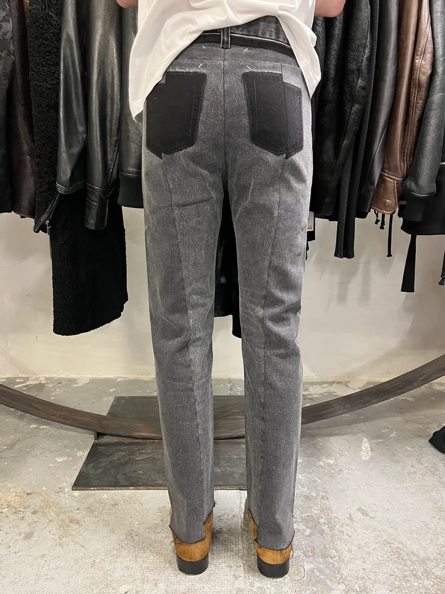 SS2021 Maison Margiela Darg Grey Destructured Denim Jeans PsggVaY 5