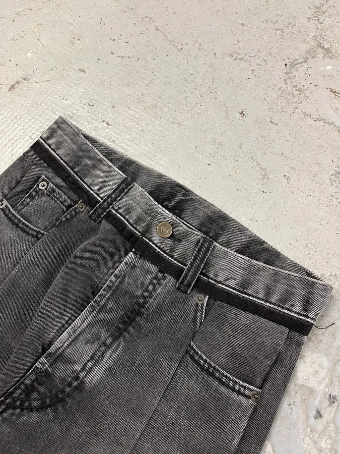 SS2021 Maison Margiela Black Destructured Denim Jeans (S) PsggVaY 7