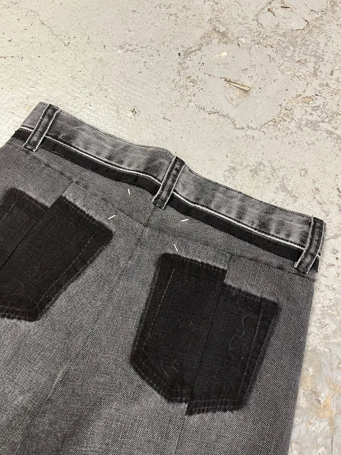 SS2021 Maison Margiela Darg Grey Destructured Denim Jeans PsggVaY 9