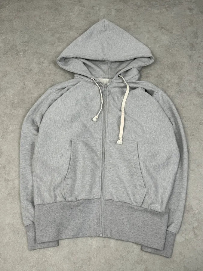 SS2021 Maison Margiela Grey Oversized Zip-up Hoodie JrUClLJ 0
