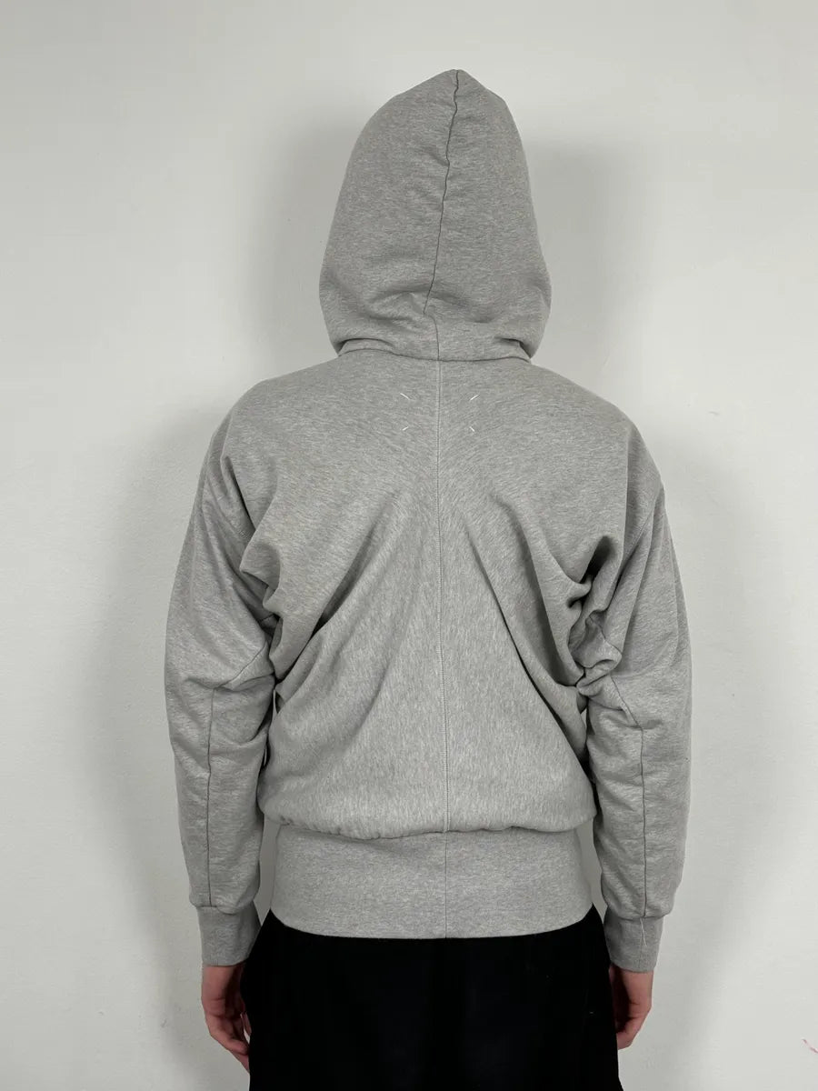 SS2021 Maison Margiela Grey Oversized Zip-up Hoodie JrUClLJ 2