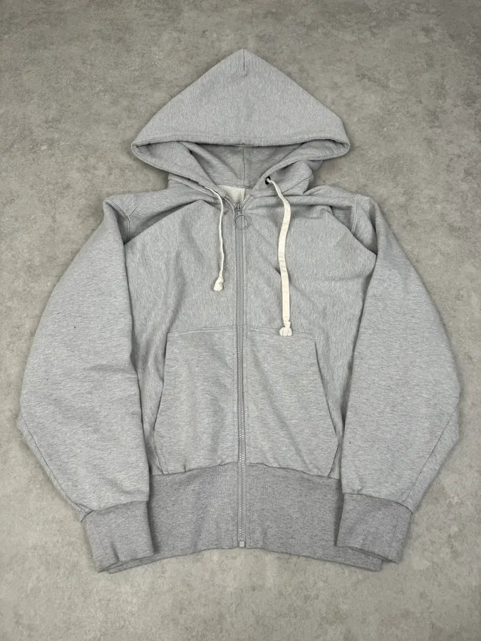 SS2021 Maison Margiela Grey Oversized Zip-up Hoodie JrUClLJ 3