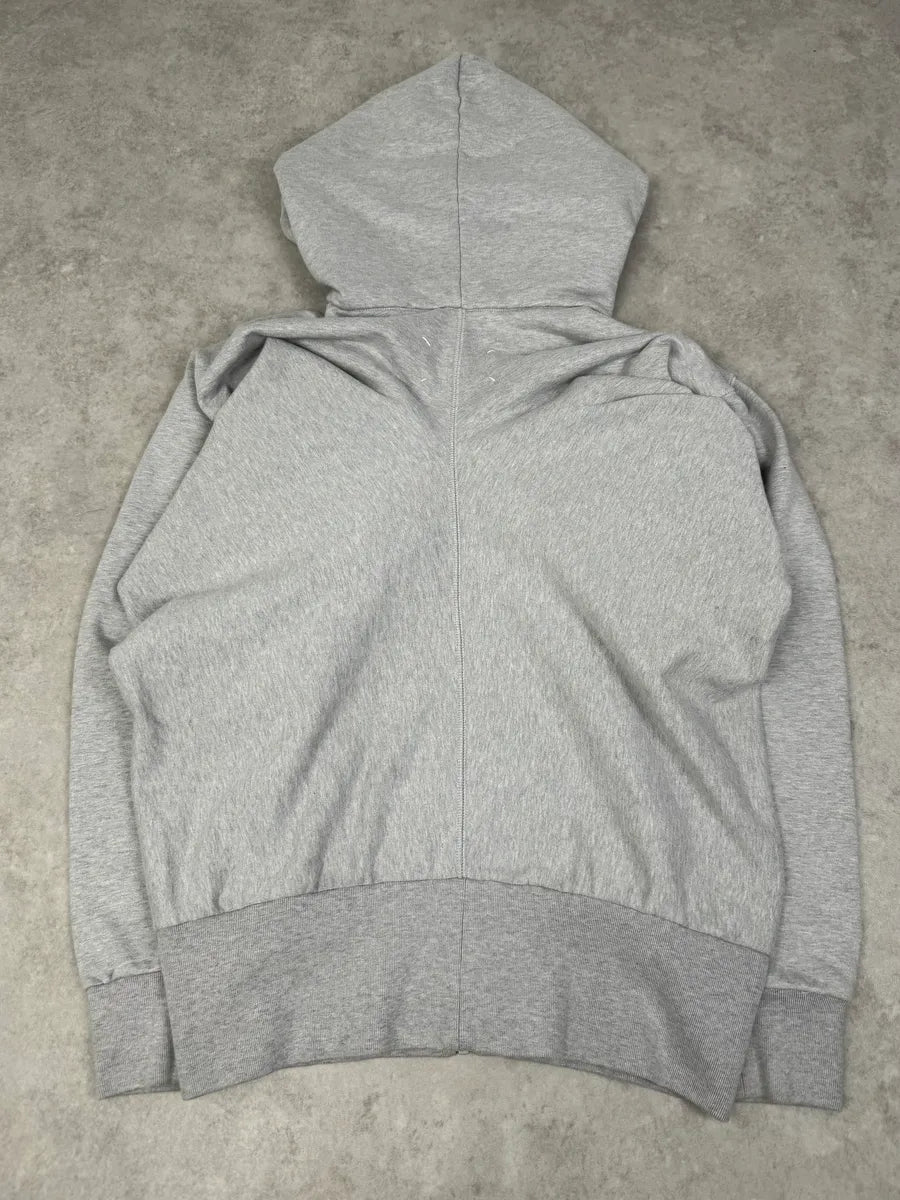 SS2021 Maison Margiela Grey Oversized Zip-up Hoodie JrUClLJ 7