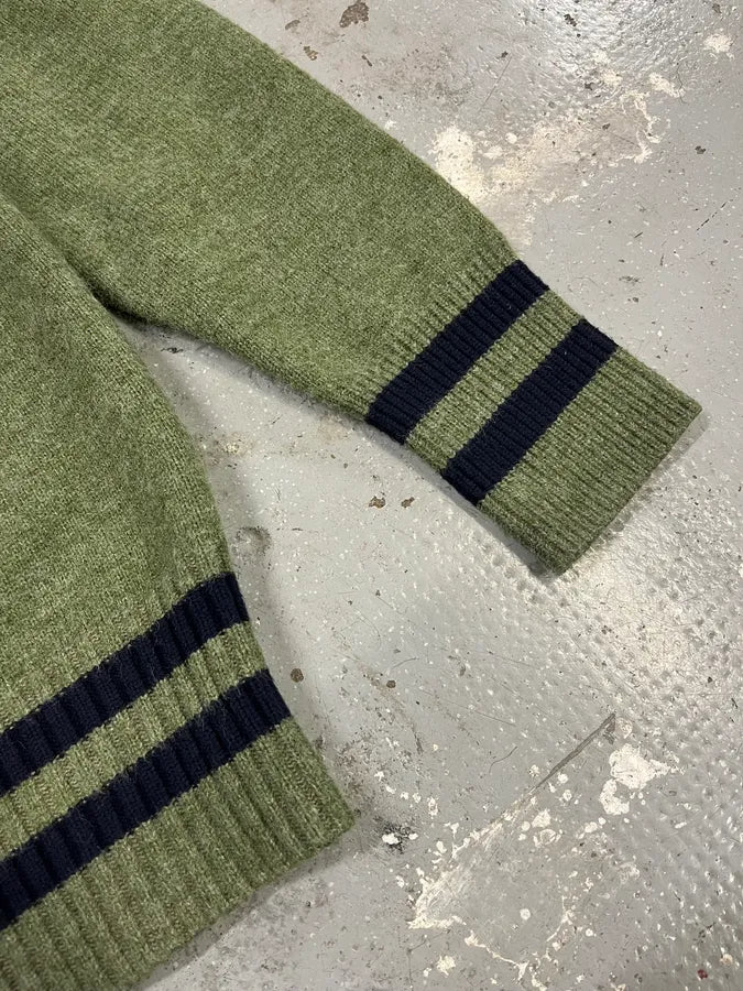 SS2021 Maison Margiela Olive V Neck Knit Wool Sweater (M/L) VukjBpp 5