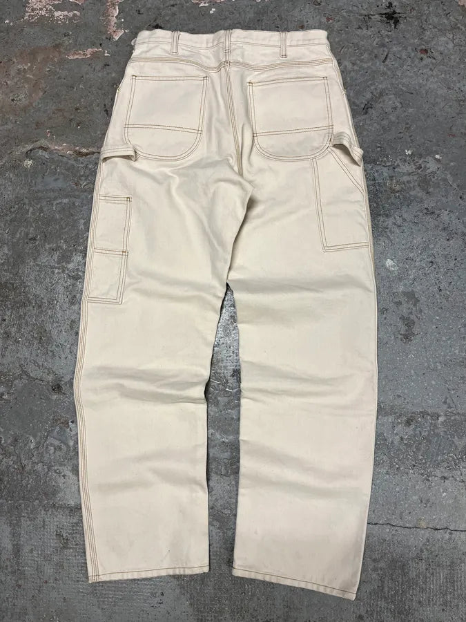 SS2021 Maison Margiela White Carpenter Cozy Pants (M) NXWhVtF 0