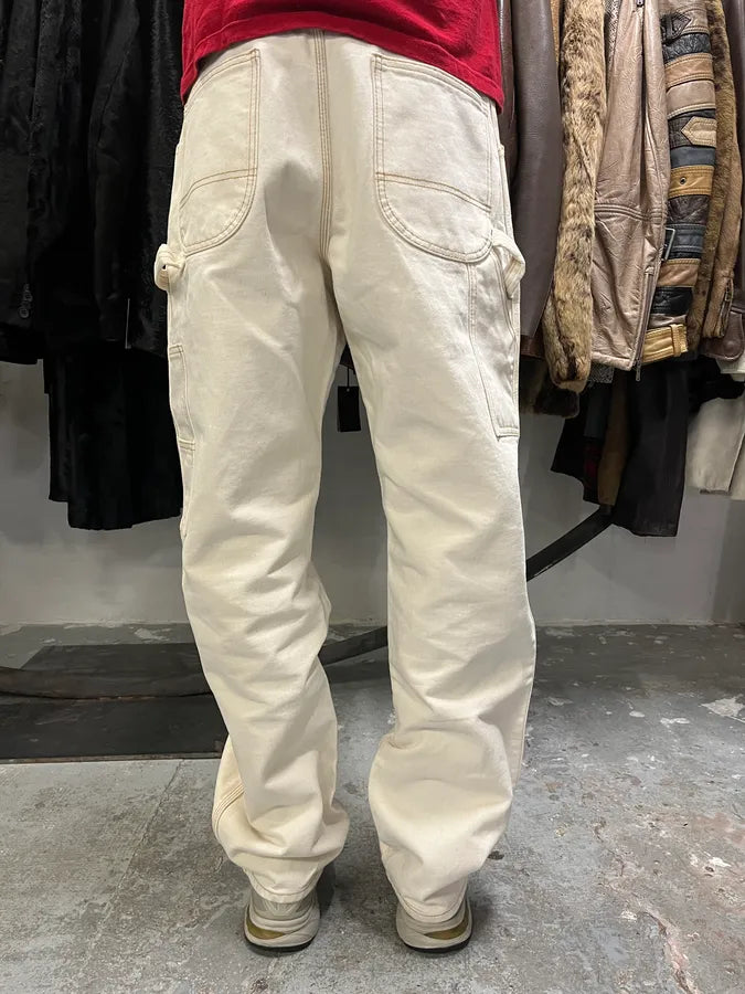 SS2021 Maison Margiela White Carpenter Cozy Pants (M) NXWhVtF 3