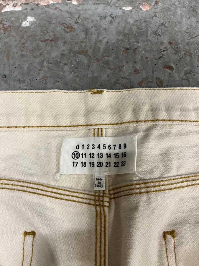 SS2021 Maison Margiela White Carpenter Cozy Pants (M) NXWhVtF 7