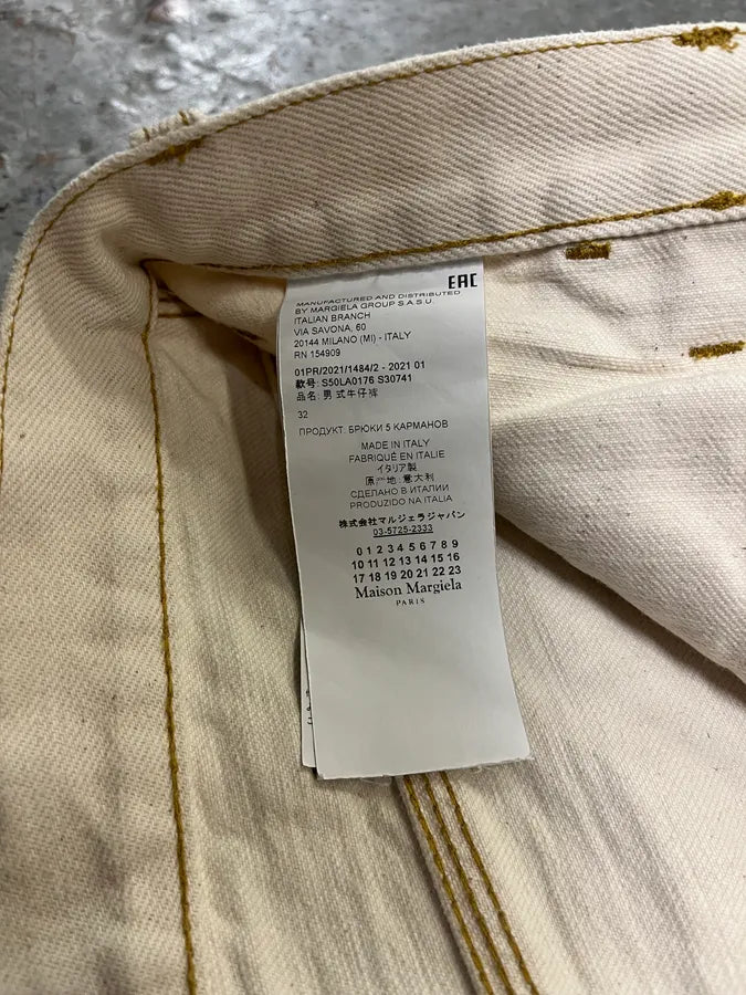 SS2021 Maison Margiela White Carpenter Cozy Pants (M) NXWhVtF 8
