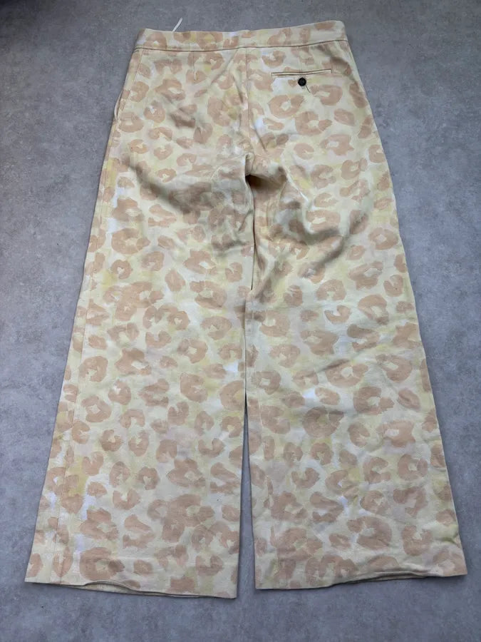 SS2021 Marni Beige Leopard Print Wide-Leg Pants AvasXqx 5