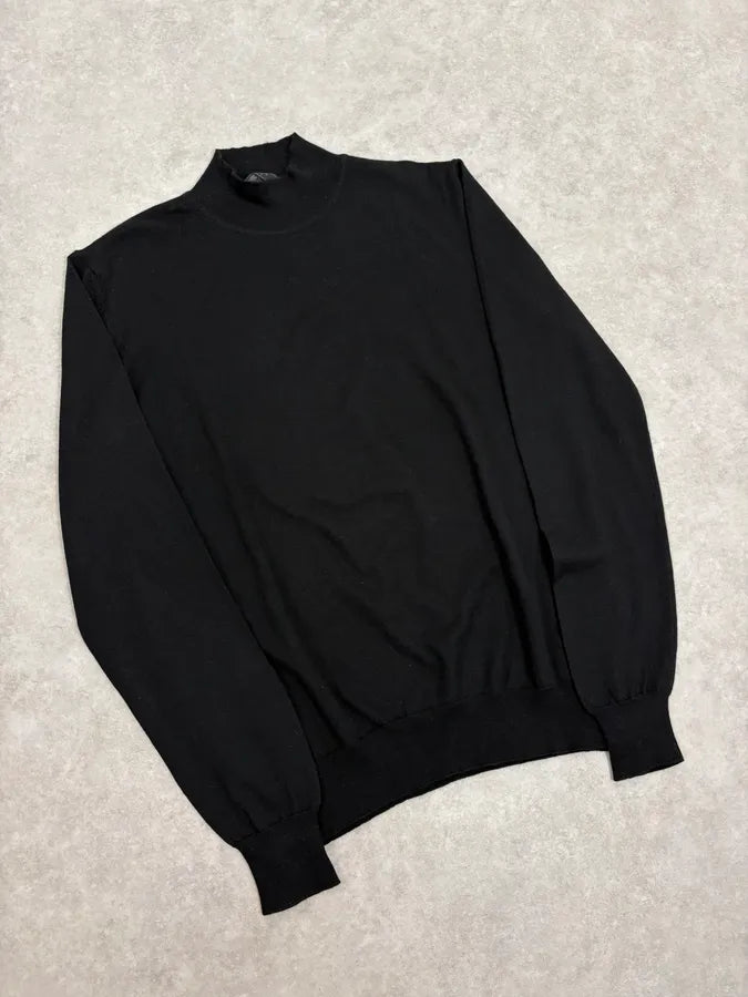 SS2021 Prada Black Wool Turtleneck Sweater TBrBpzJ 3