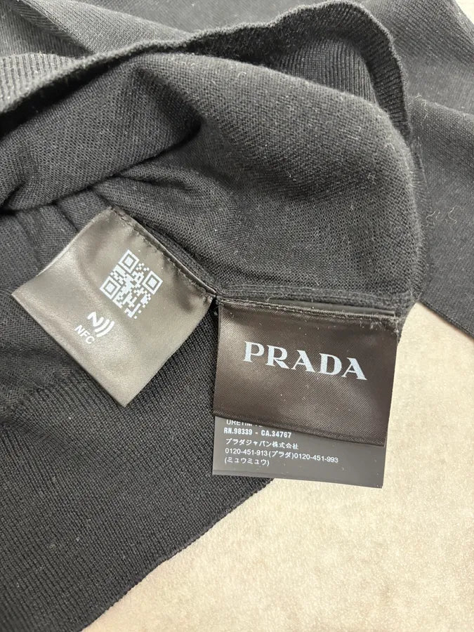 SS2021 Prada Black Wool Turtleneck Sweater TBrBpzJ 8