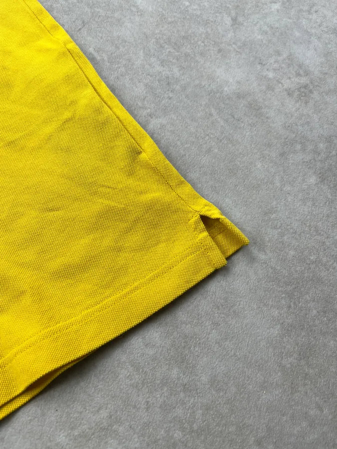 SS2021 Prada Stripes Contrast Collar Yellow Polo KGBWZaf 6