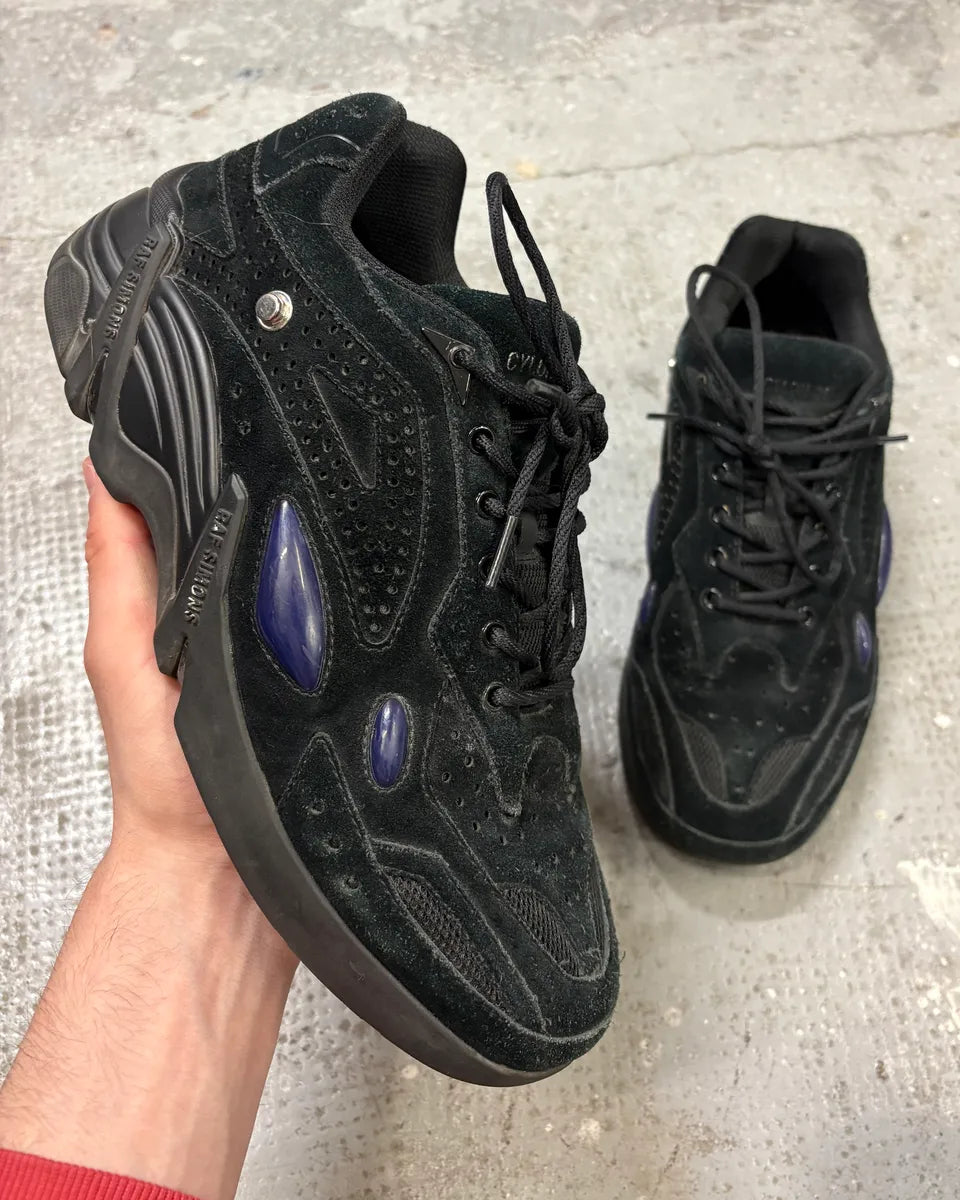 SS2021 Raf Simons Black Suede Runners Sneakers (42eu/us8.5) SXCvCcm 0