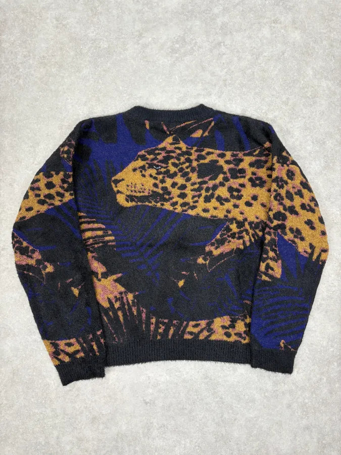 SS2021 Saint Laurent Black & Blue Guepar Sweater IZdzpvV 5