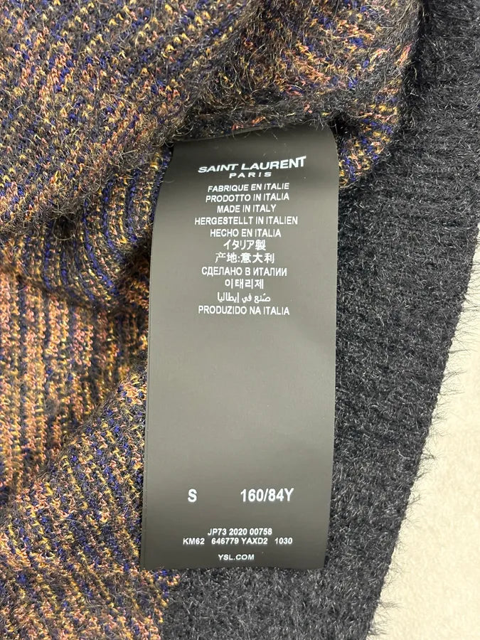 SS2021 Saint Laurent Black & Blue Guepar Sweater IZdzpvV 7