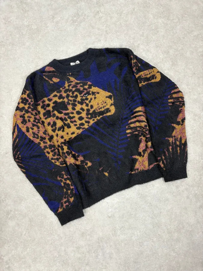 SS2021 Saint Laurent Black & Blue Guepar Sweater IZdzpvV 3