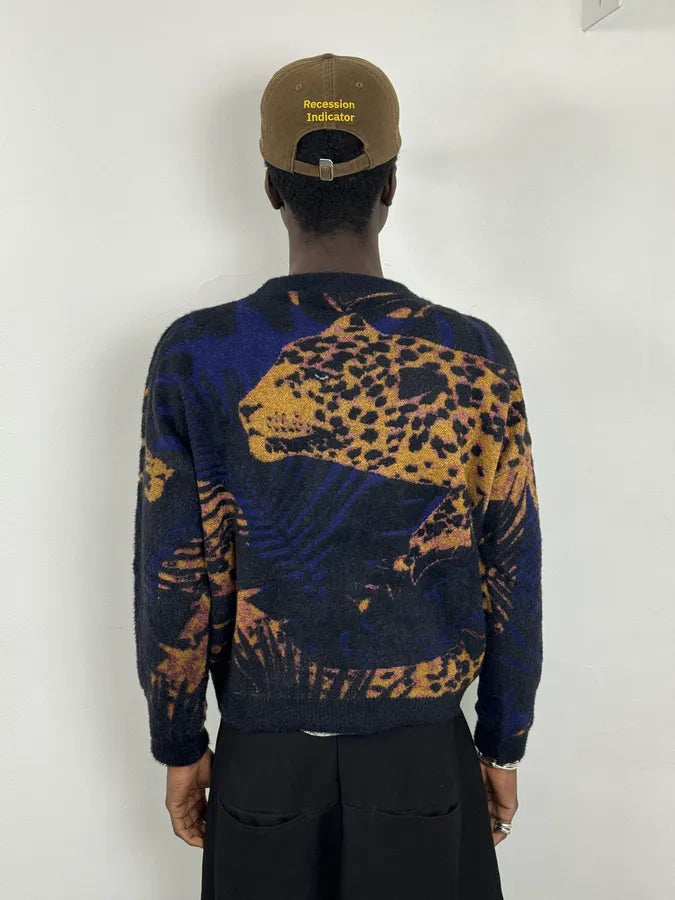 SS2021 Saint Laurent Black & Blue Guepar Sweater IZdzpvV 2