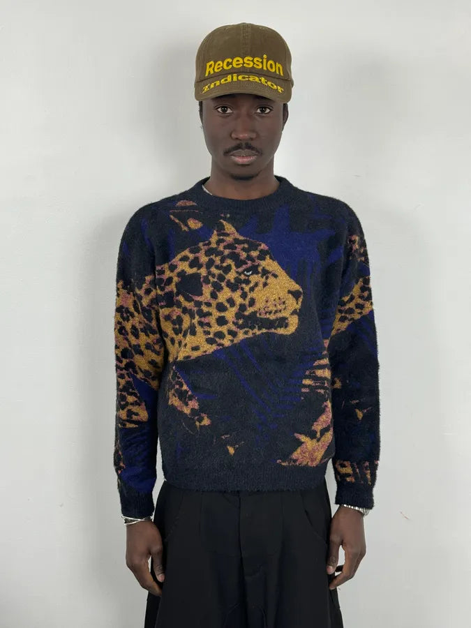 SS2021 Saint Laurent Black & Blue Guepar Sweater IZdzpvV 1