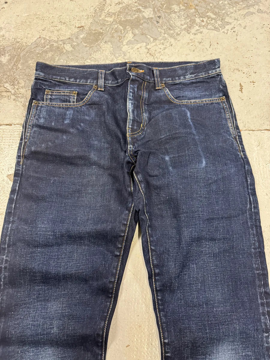 SS2021 Saint Laurent Blue Selvedge Denim Slim Jeans VDRdhnq 8