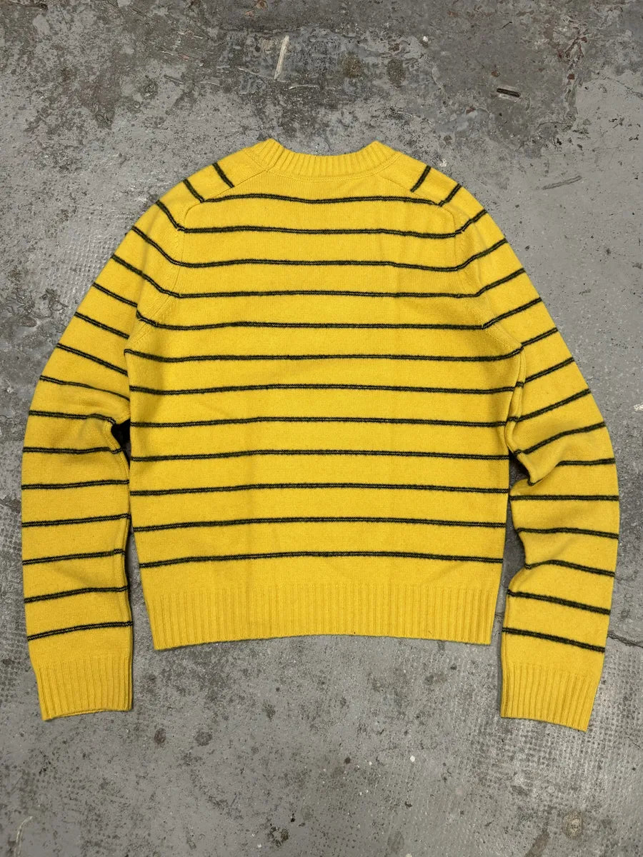 SS2021 Saint Laurent Yellow Lines Sweater XcHLybS 1