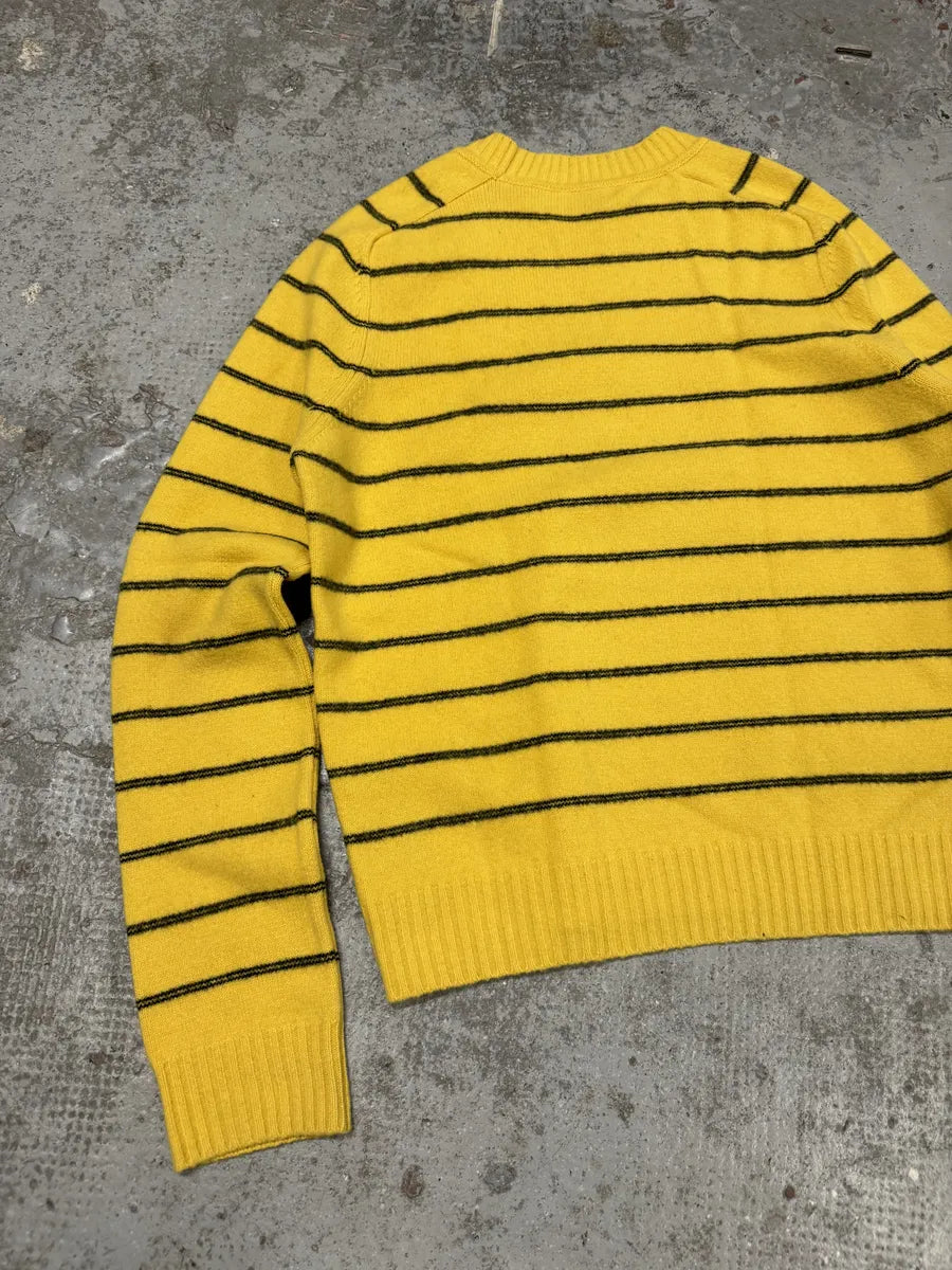 SS2021 Saint Laurent Yellow Lines Sweater XcHLybS 4