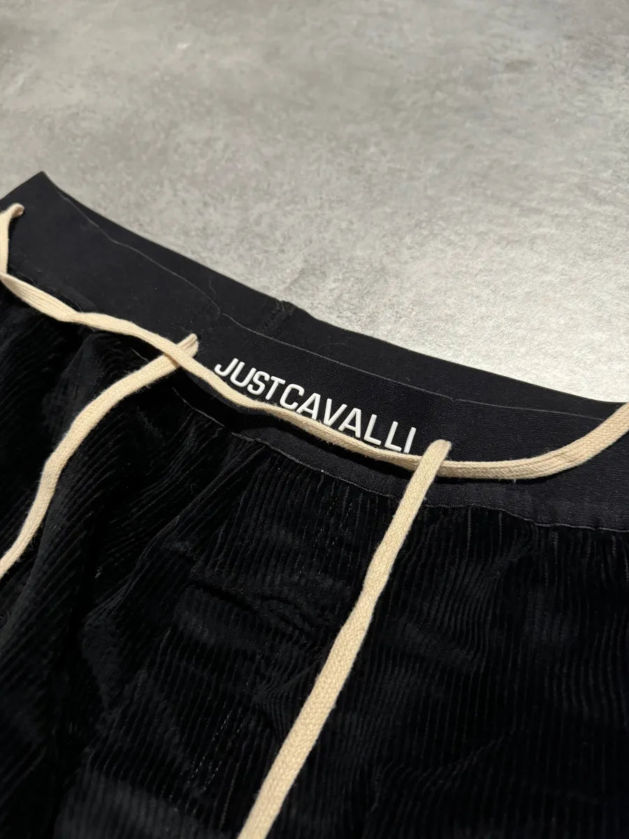 SS2022 Cavalli Fire Magma Velvet Large Cozy Navy Pants (L/XL) 5