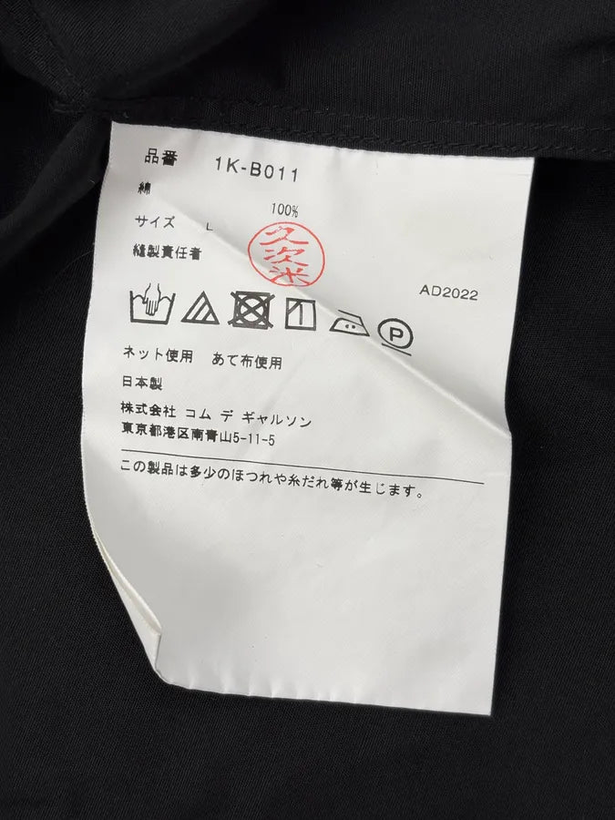 SS2022 Comme des Garçons Black Cut Signature Shirt AOlDhNq 12