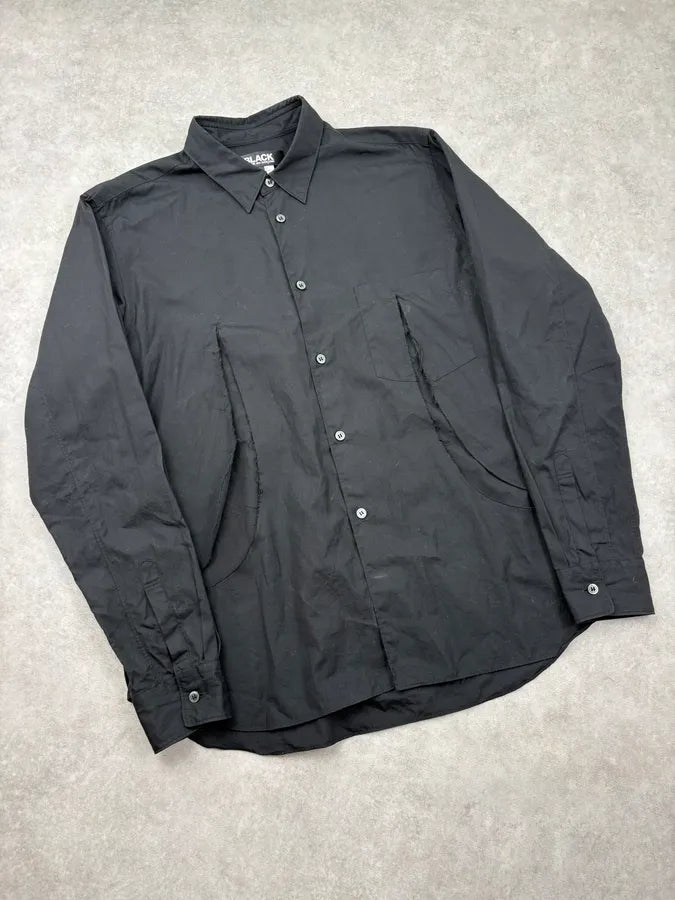 SS2022 Comme des Garçons Black Cut Signature Shirt AOlDhNq 4