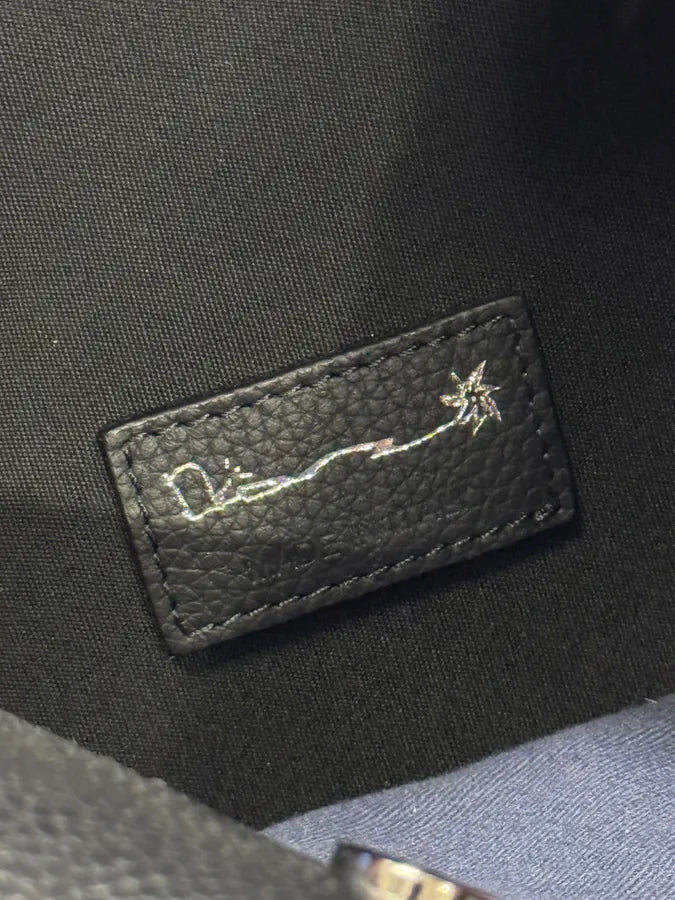 SS2022 Dior CACTUS JACK Saddle Lingot 22 Black Leather Bag hMuyUGG 12