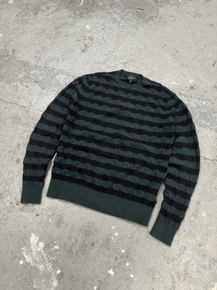 SS2022 Emporio Armani Forest Green Relief Sweater (XS) 2