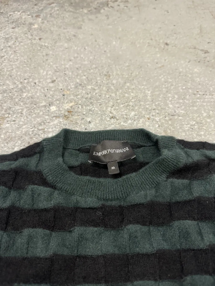 SS2022 Emporio Armani Forest Green Relief Sweater (XS) 4