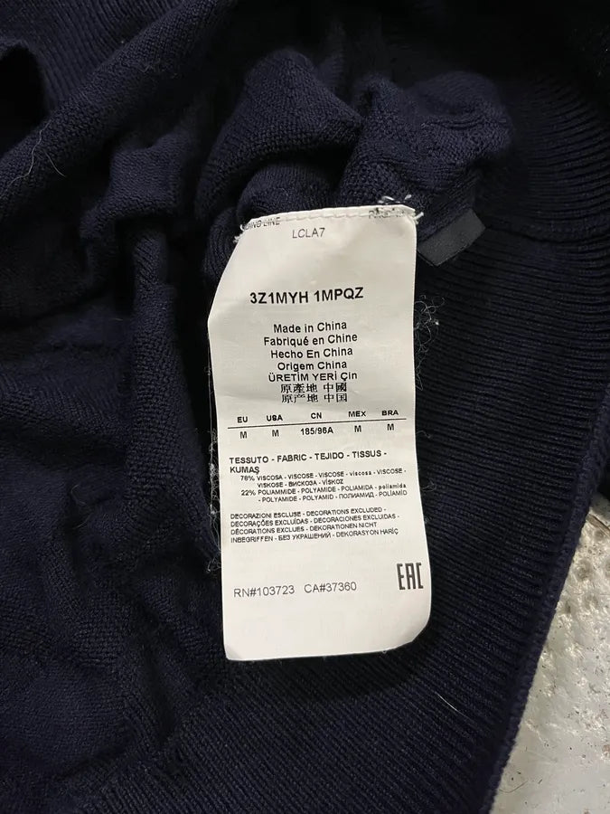 SS2022 Emporio Armani Military Camo Relief Navy Blue Sweater hsBNTCR 8