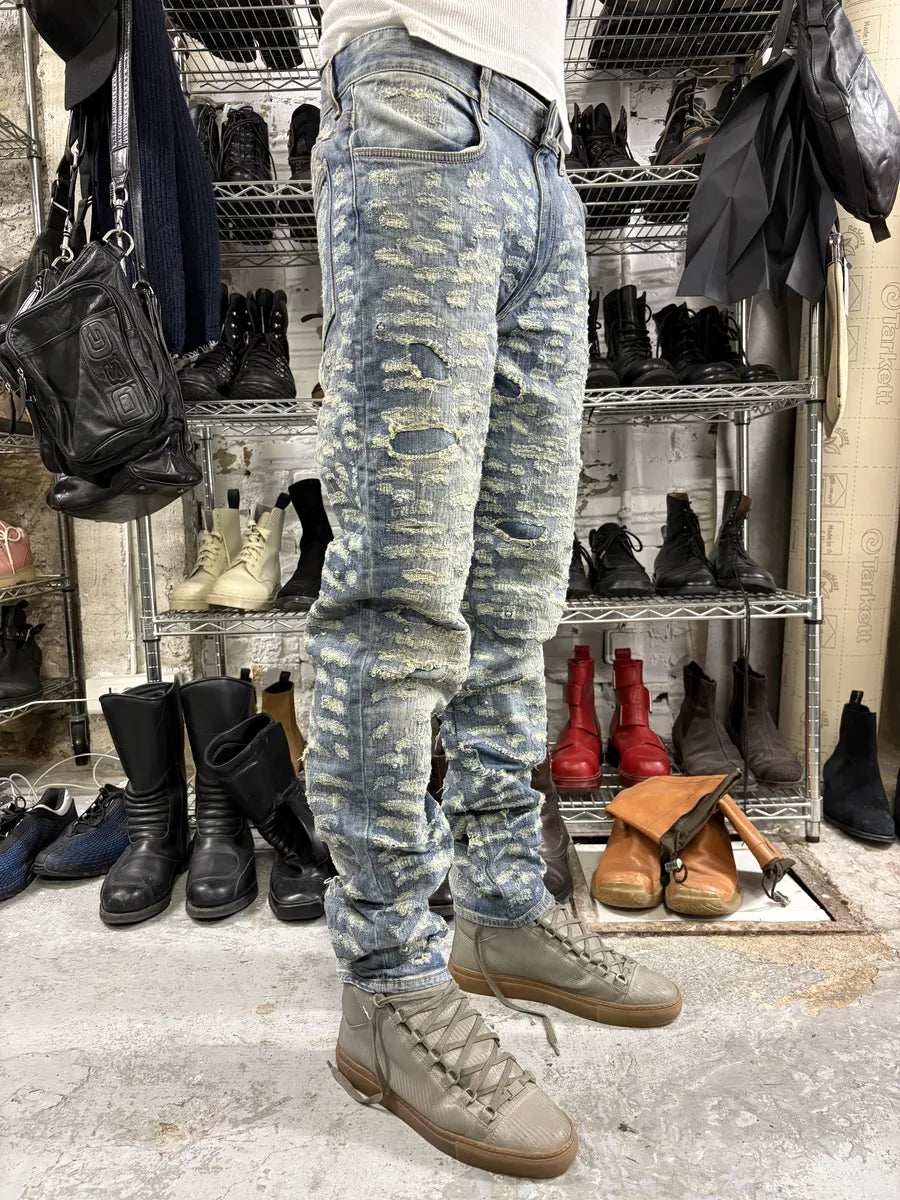 SS2022 Givenchy Blue Denim Slim Distressed Jeans (M) BuwnovN 2